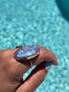 Purple Turquoise Gold Ring