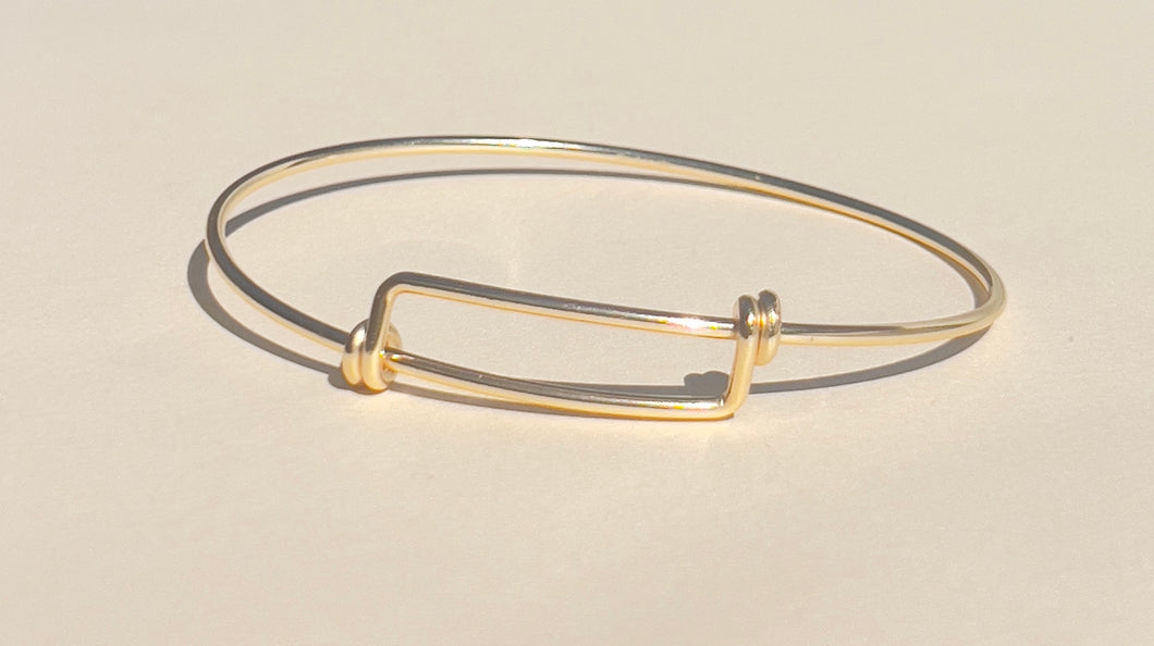 Gold Expandable Bangle Bracelet