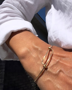 Gold Expandable Bangle Bracelet