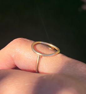 Open Circle Gold Ring