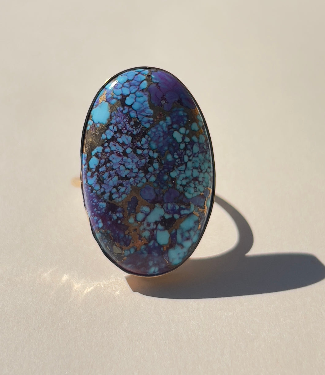 Purple Turquoise Gold Ring